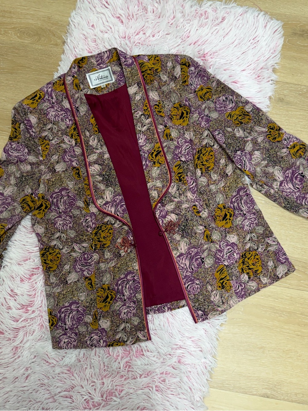 Vintage Antonio Women's Floral Lightweight Blazer S
